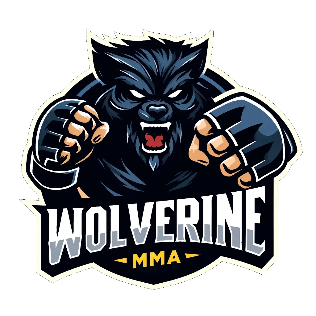 A wolverine with mma gloves